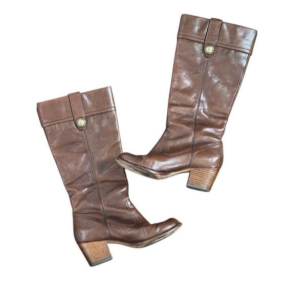 Coach 1941 Fayth Women’s 5.5 Brown Leather Boots - Picture 8 of 14